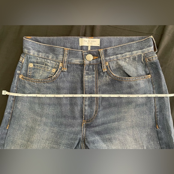 rag & bone Liquid Miramar Printed Faux Jeans Tencel Wide Leg Pants Relaxed - Picture 6 of 9